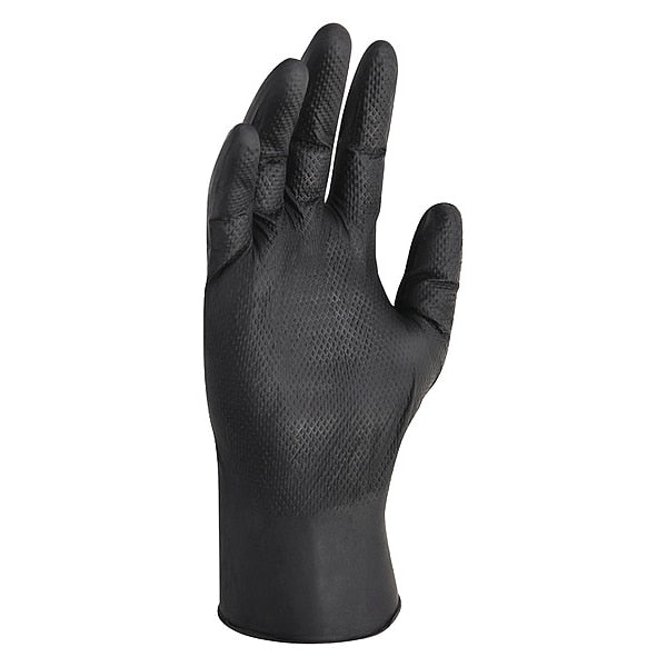 Disposable Glove, Nitrile, Black, 2XL, 90 PK