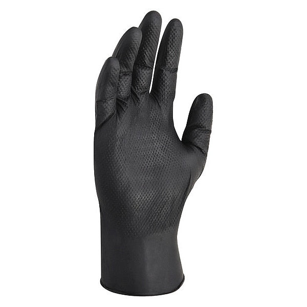 Disposable Glove, Nitrile, Black, M, 100 PK