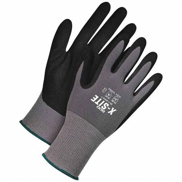 Seamless Knit Grey Nylon 15G Black NFT Palm, Size X2S (5)