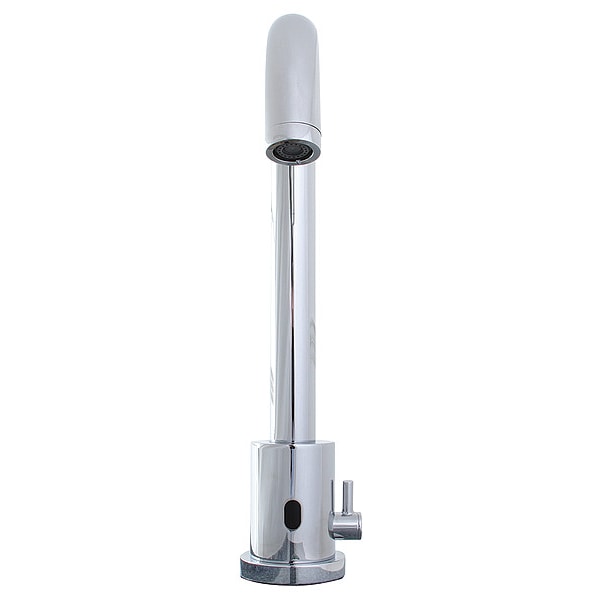 Gooseneck Bathroom Faucet, Deck Mount, 2A, Spout Length: 8 7/8 in