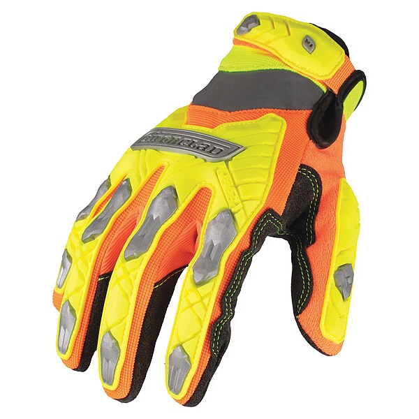 Impact Resistant Gloves, Orange, M, PR