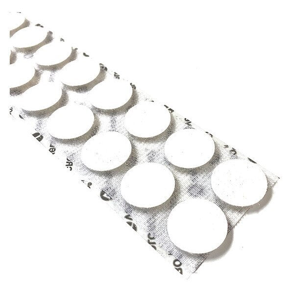 Reclosable Fastener, Disc, Acrylic Adhesive, 3/4 in, White, 2056 PK