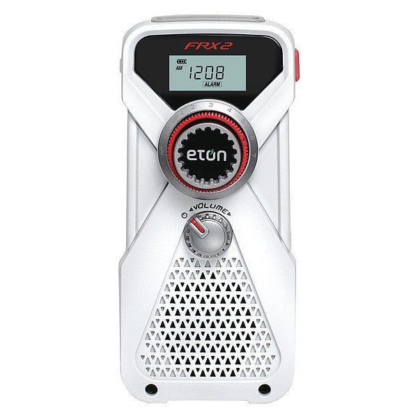 Portable Weather Radio, White, AM/FM, NOAA