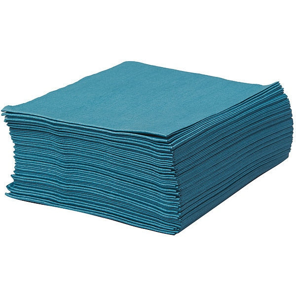 Dry Wipe, Blue, Cellulose, Polyester, 50 Wipes, 12 in x 13 in