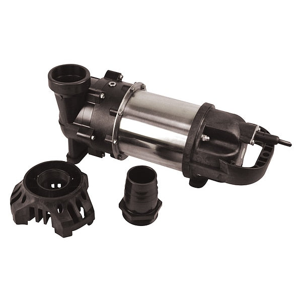 Pond Pump, 1/2 hp, 115V AC, Plastic Housing