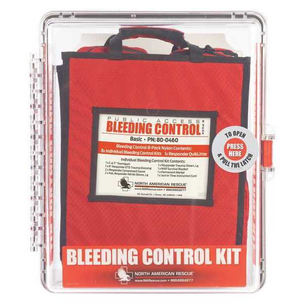 Bleeding Control Station Kit, Clear/Red