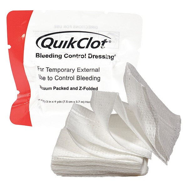 Bleeding Control Dressing, 4 yd.L, Sterile