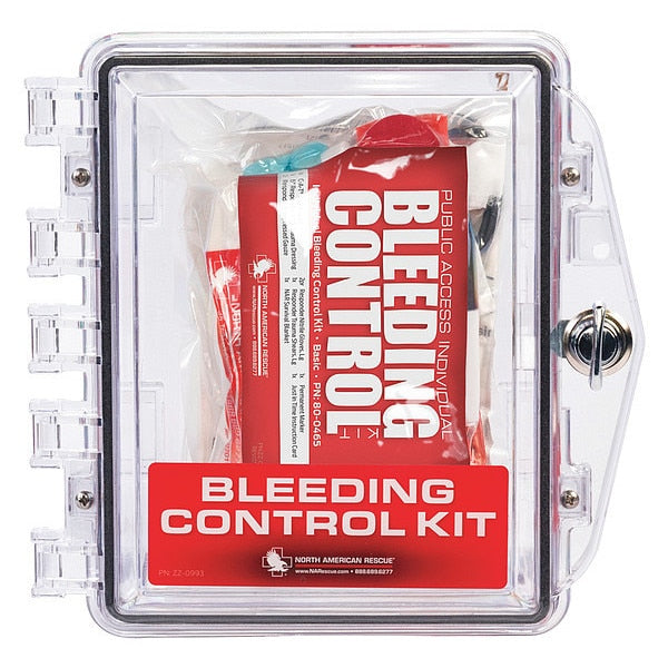 Bleeding Control Station Kit, Clear/Red