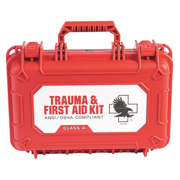 Trauma and First Aid Kit, Red/White