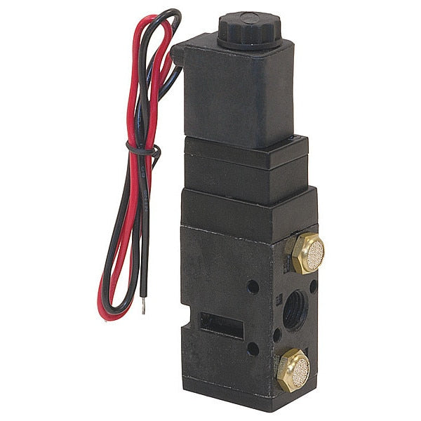 Solenoid Air Valve, Black, Steel