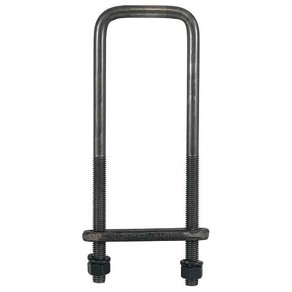 Square Bend U-Bolt Kit, Steel, 16