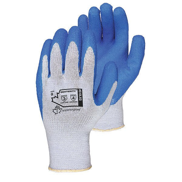 Knit Gloves, Blue/Green, Glove Size 8, PK12