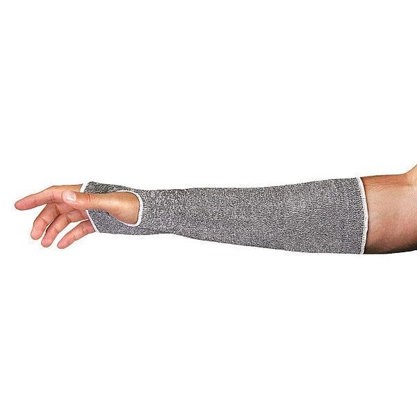 Cut-Resistant Sleeve, S, Gray/White, PR