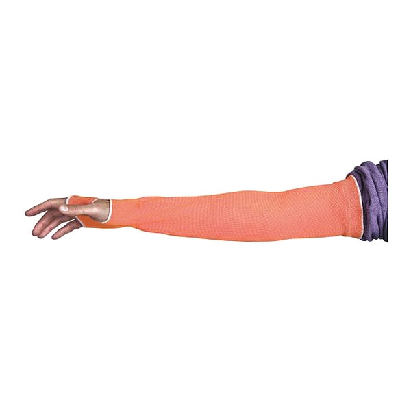 Cut-Resistant Sleeve, XL, Hi-Vis Orange, PR