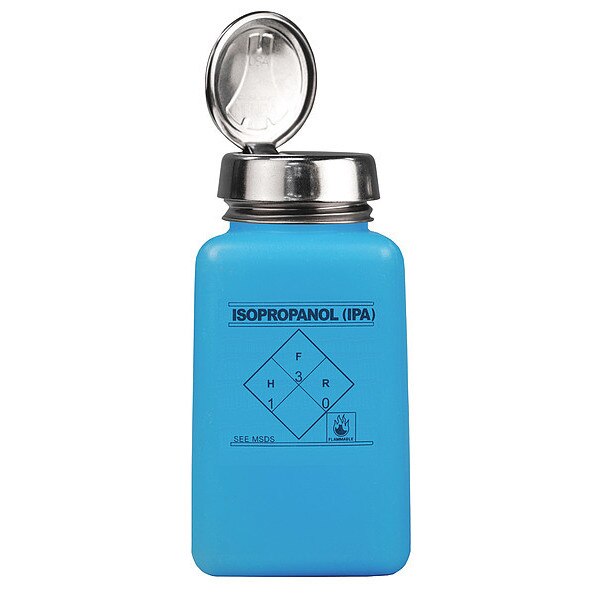 Bottle, 106.7 mm H, Blue, 53.98 mm Dia