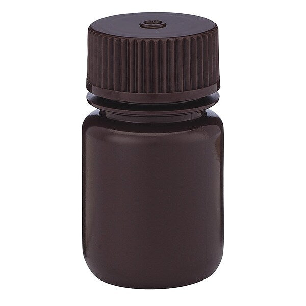 Bottle, Amber Wide Mouth, Round, HDPE, 30mL