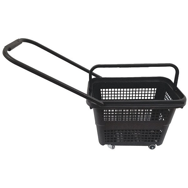 Rolling Hand Basket, PP, Black, 14 11/64 in