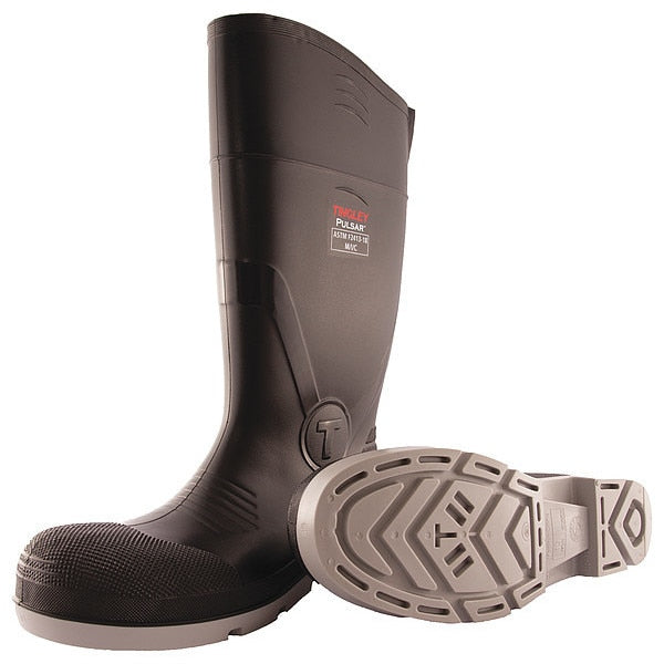 Rubber Boot, Men's, 7, Knee, Black, PR