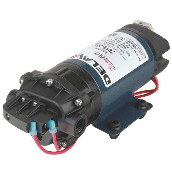 Diaphragm Pump, Polypropylene, Santoprene, 12VDC, 2.0 GPM