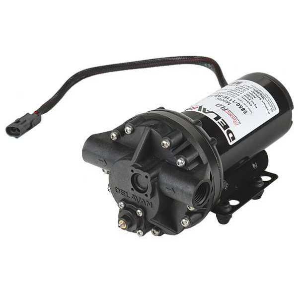 Diaphragm Pump, Polypropylene, Santoprene(R), 12VDC, 5.0 GPM