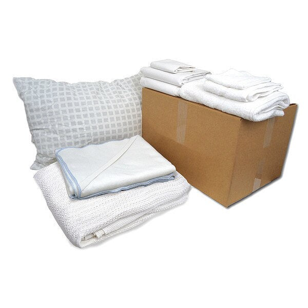 Bedding and Bath Kit, XL Twin Size, White