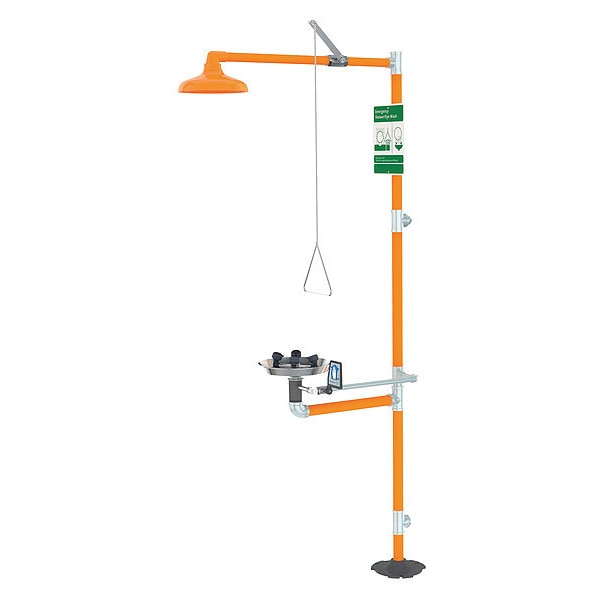 Drench Shower and Eyewash, Floor Mount