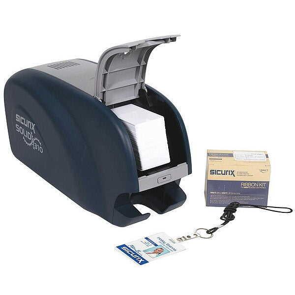 ID Card Printer, Black, USB Connection