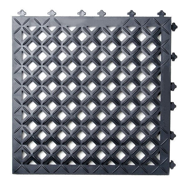 Interlocking Drainage Mat Tile Vinyl 18 in 18 in 1 in