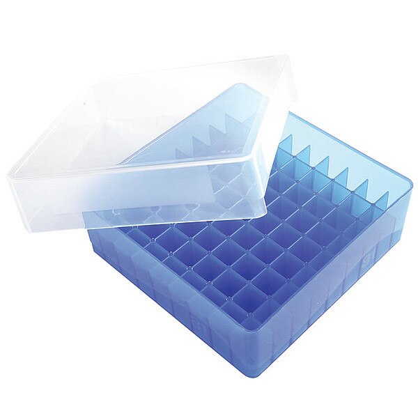 Tube Storage Box, Blue, 81-Well, PK5