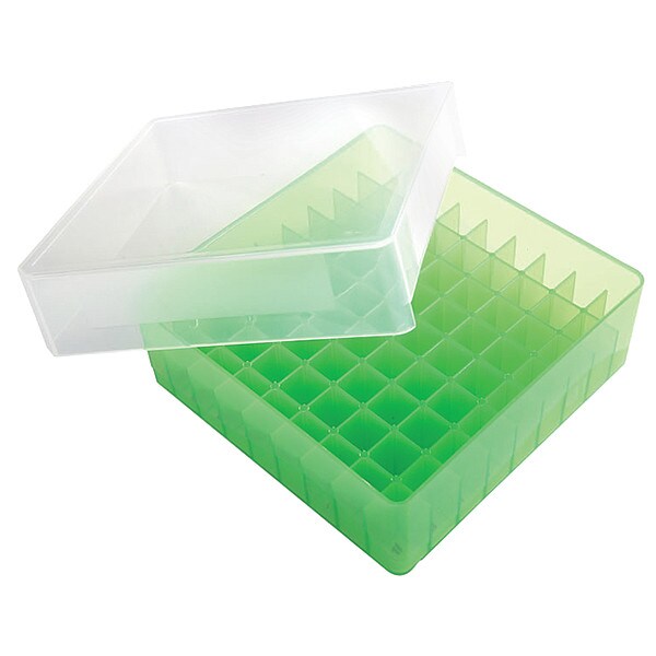 Tube Storage Box, Green, 81-Well, PK5