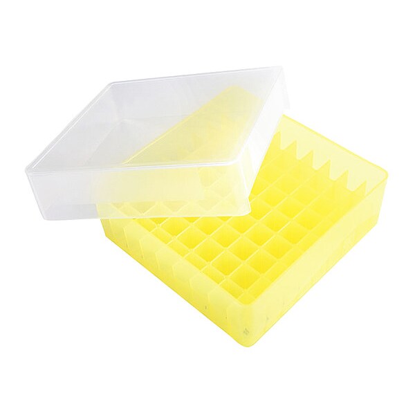 Tube Storage Box, Yellow, 81-Well, PK5