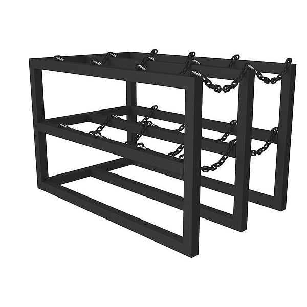 Gas Cylinder Rack, Steel Tubing, 48