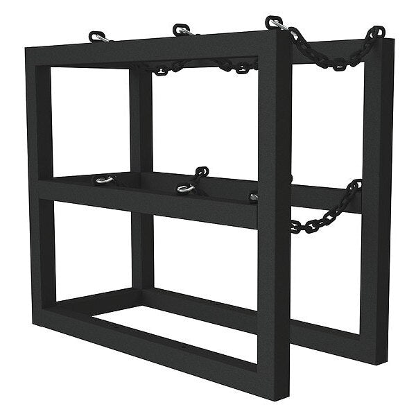 Gas Cylinder Rack, Steel Tubing, 36
