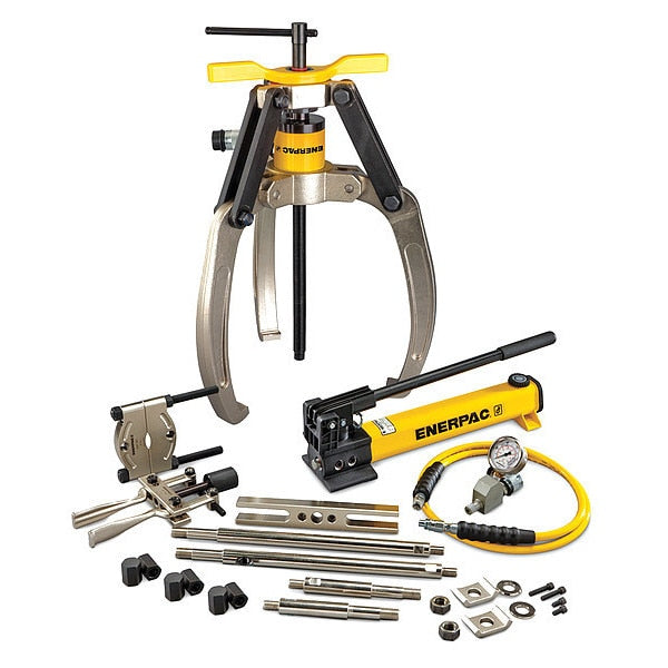 LGHMS324H, 24 Ton, 3 Jaw, Hydraulic Lock-Grip Master Puller Set with Hand Pump