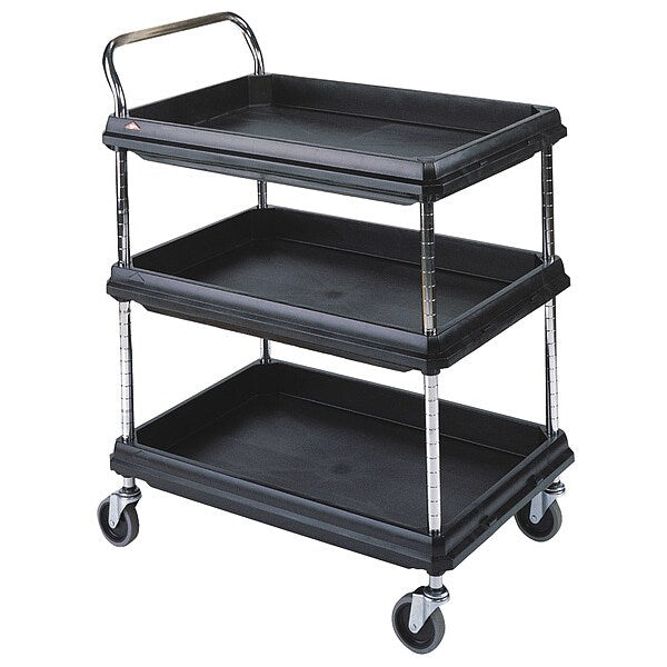 Laboratory Utility Deep Ledge Cart, Black