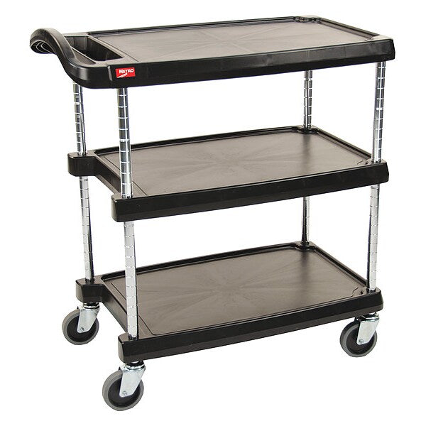 Laboratory Utility Cart, Black, 36-7/8