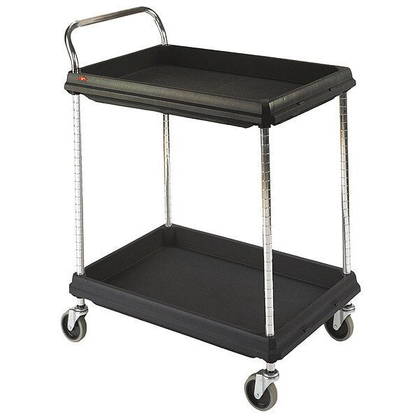 Laboratory Utility Deep Ledge Cart, Black