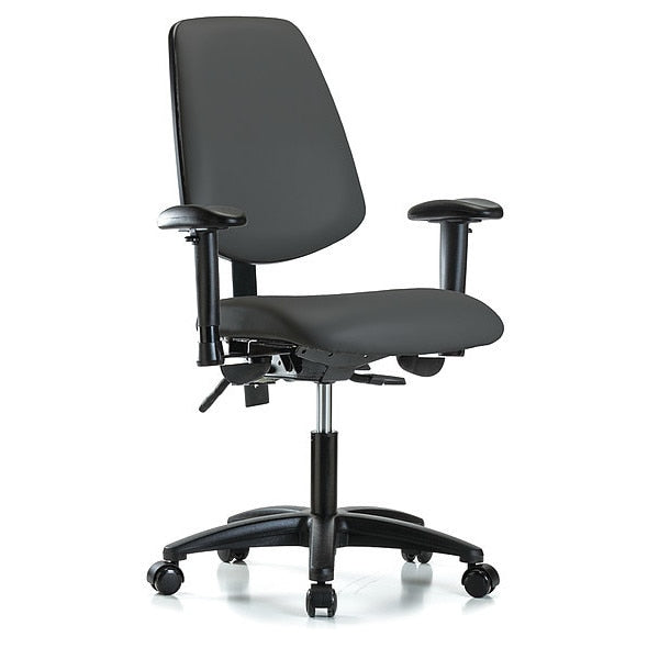 Cleanroom Task Chair, 300 lb. Cap., Vinyl