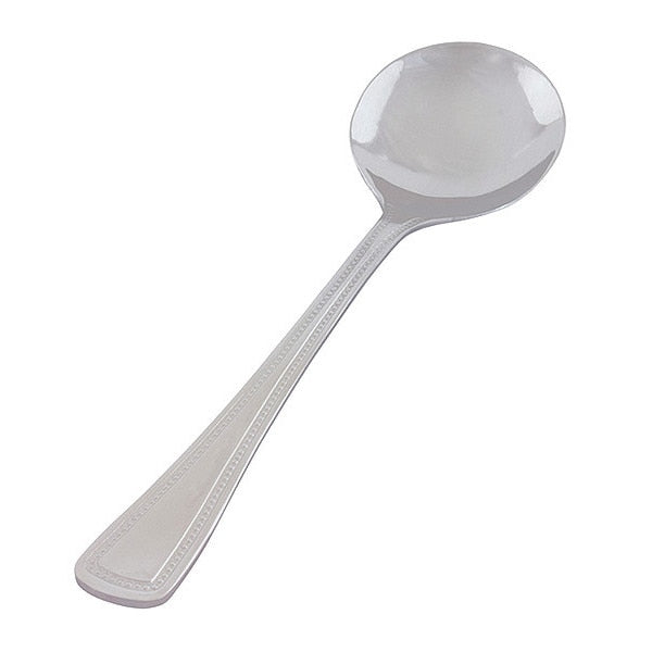 Bouillon Spoon, 6 3/4 in L, Silver, PK36