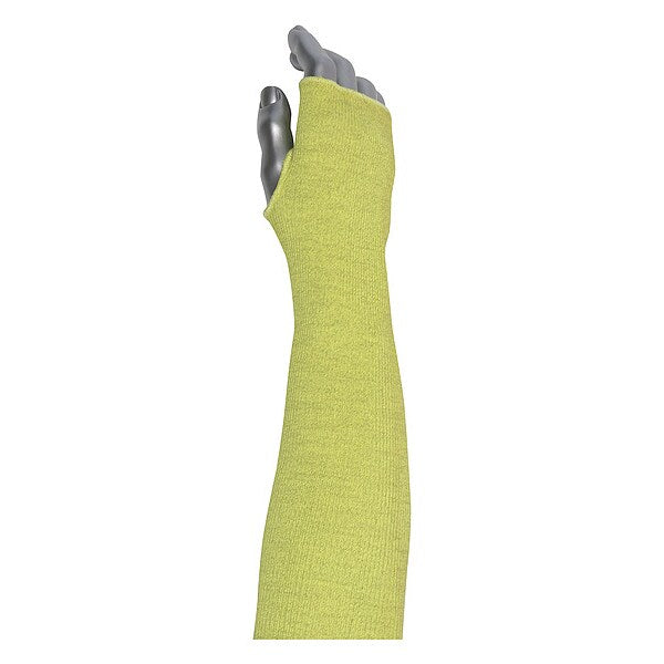 Cut-Resistant Sleeve, Yellow, Knit Cuff