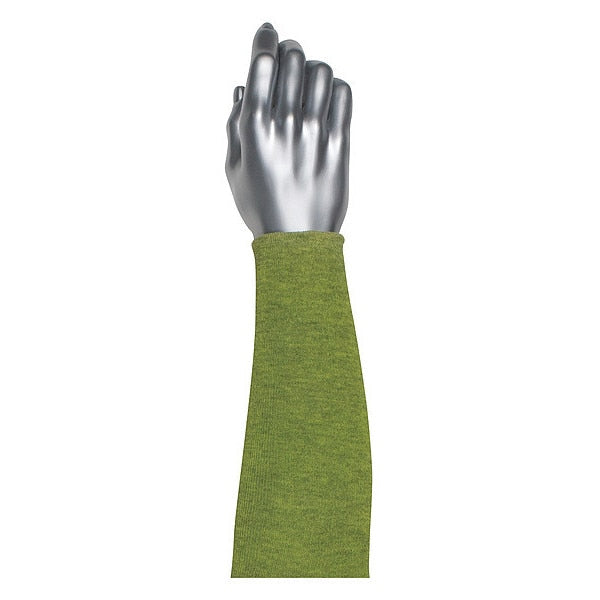 Cut-Resistant Sleeve, Green, Knit Cuff