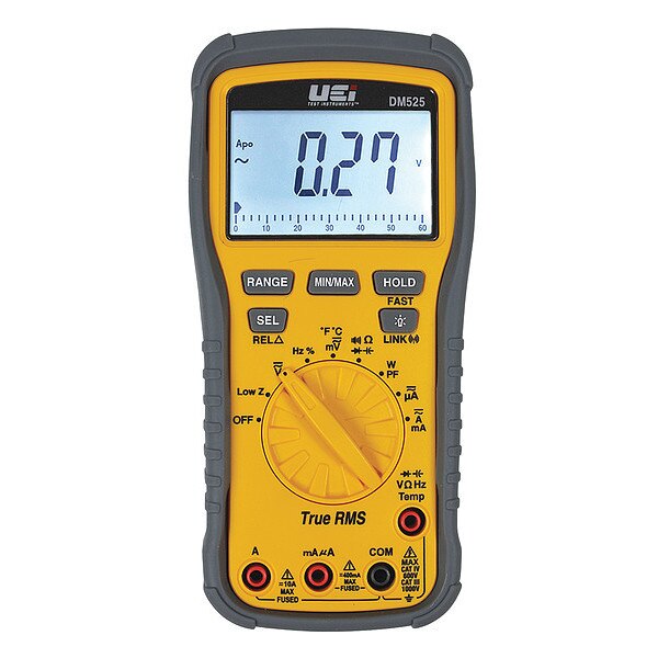 Wireless Digital Multimeter, 1,000 Max. AC Volts, 1,000 Max. DC Volts, 10 A Max. AC Amps