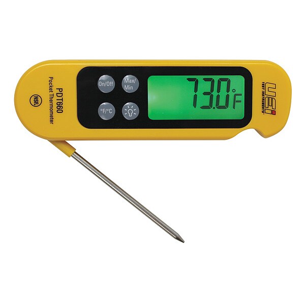 Digital Pocket Thermometer, LCD Display