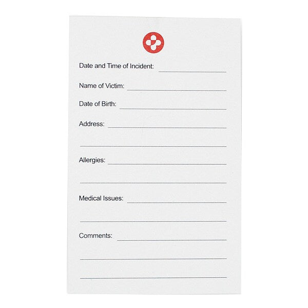 Incident Notecard Refill, Cardboard Cover