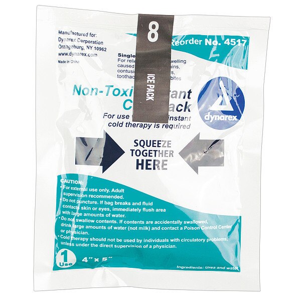 Instant Cold Compress, White, Disposable