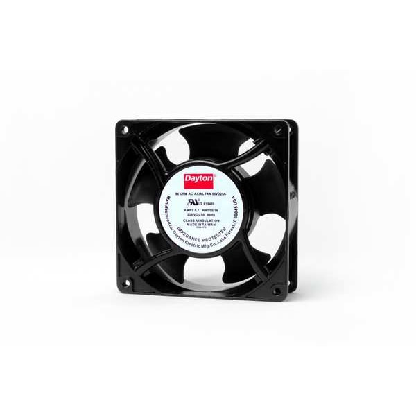 Standard Square Axial Fan, 230V AC, 98 cfm, 4-11/16 in W.
