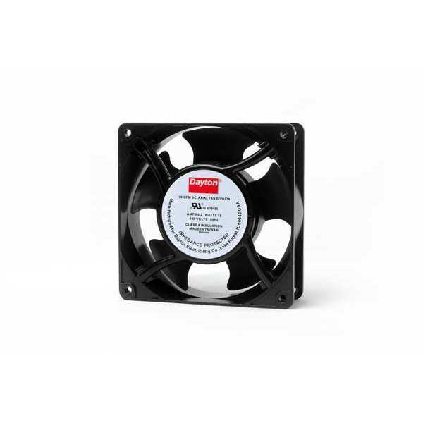 Axial Fan, Sqaure, 99 CFM, 120V AC, 4 11/16 in W