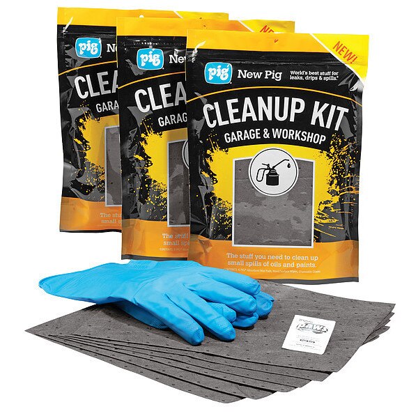 Spill Kit/Station, 0.05 cu. ft. Cap., PK3