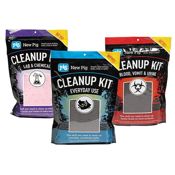 Spill Kit/Station, 0.05 cu. ft. Cap., PK3