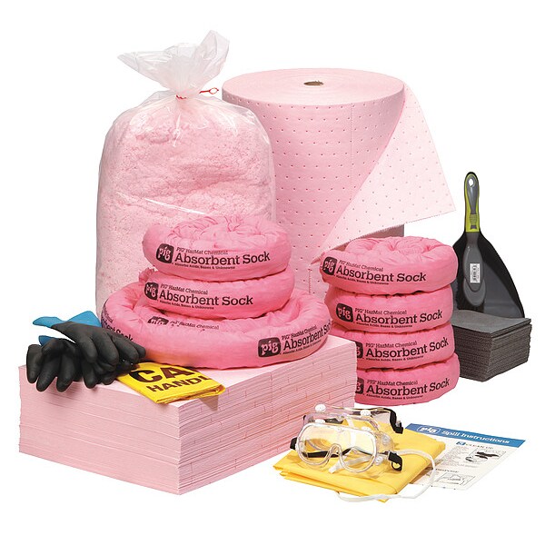 Spill Kit/Station, 47.7gal Vol. Absorbed
